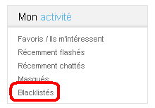 blacklister sur Meetic