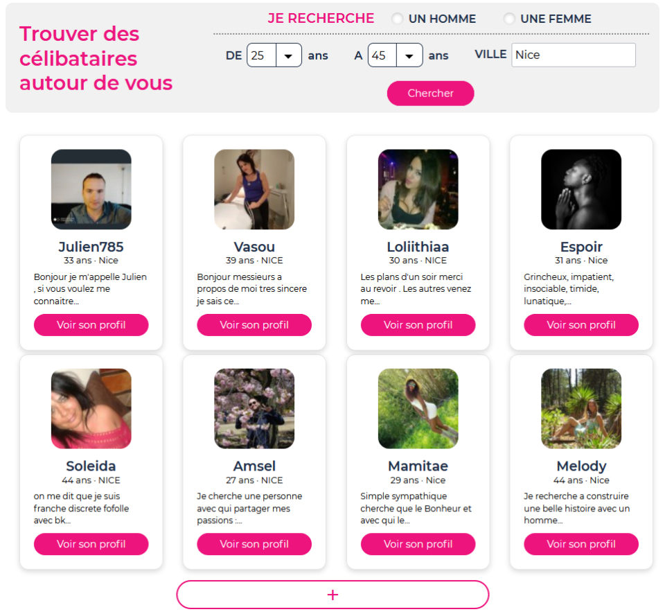 Contact Filter de Meetic