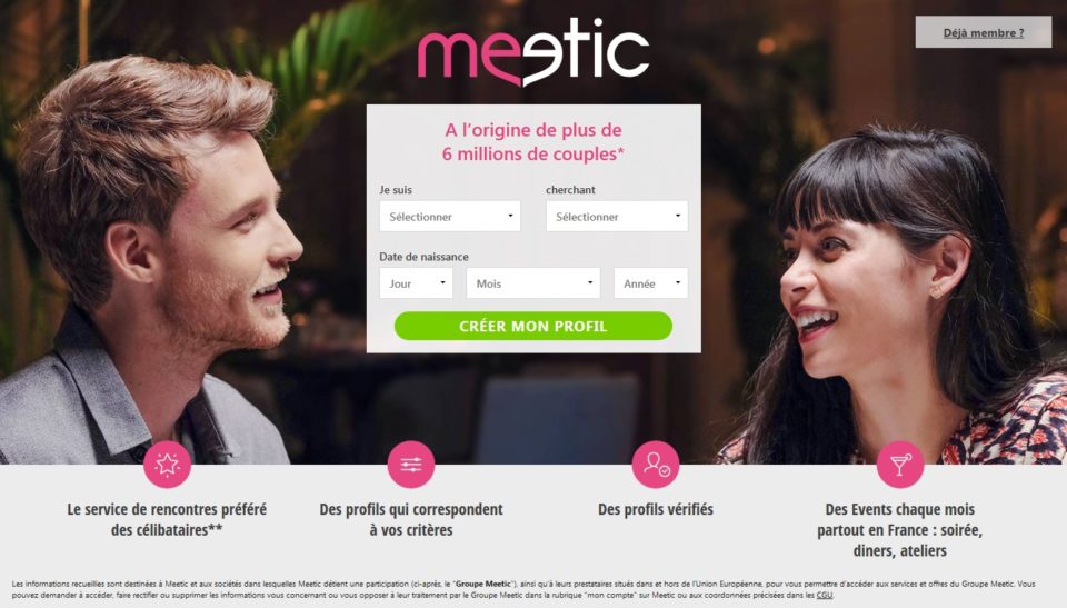 tarifs des abonnements Meetic Affinity