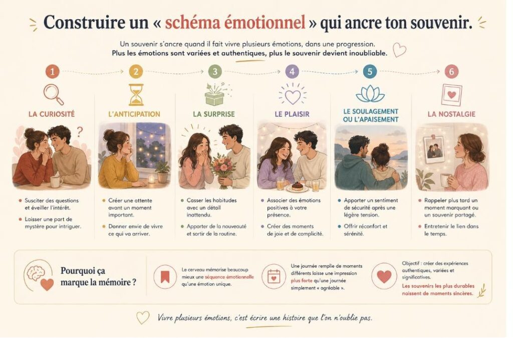 Construire un « schéma émotionnel » qui ancre ton souvenir