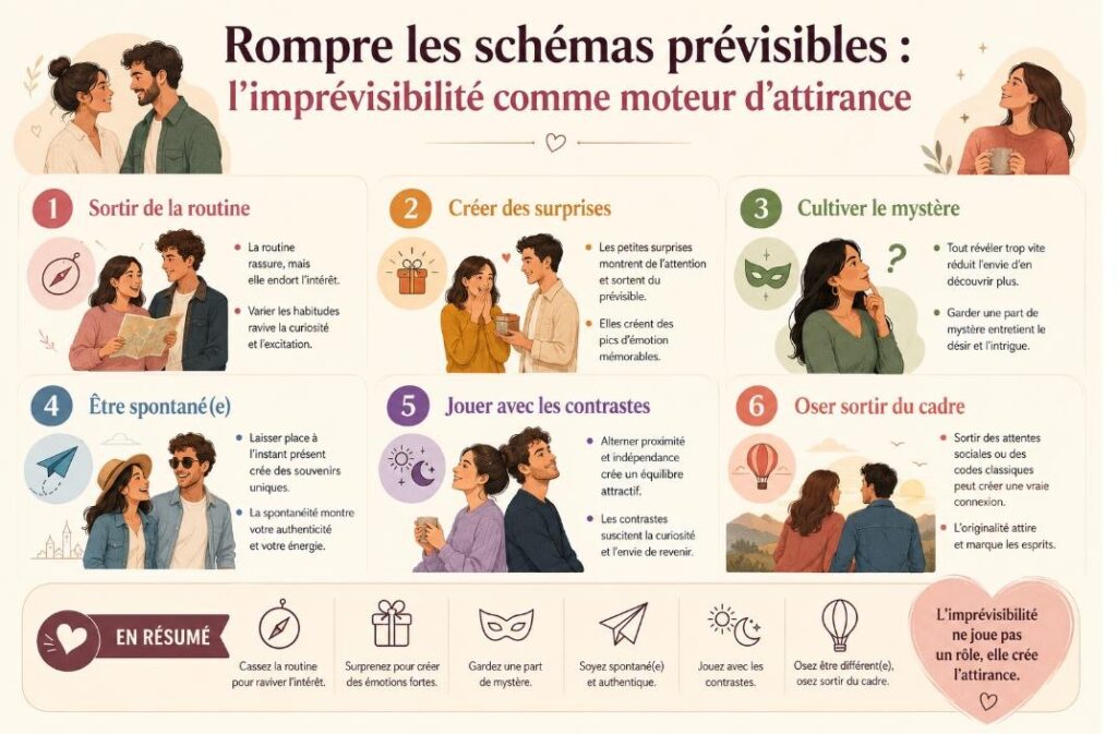 Rompre les schémas prévisibles : l’imprévisibilité comme moteur d’attirance