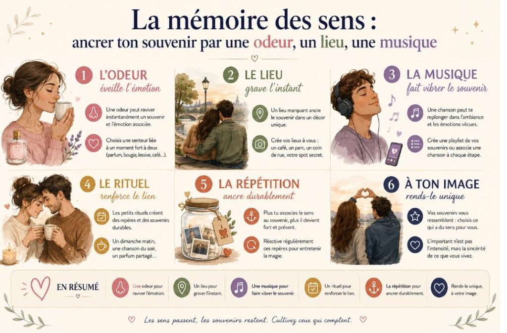 La mémoire des sens : ancrer ton souvenir par une odeur, un lieu, une musique