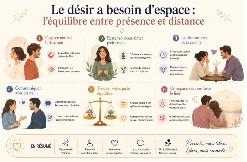 Le désir a besoin d’espace : l’équilibre entre présence et distance
