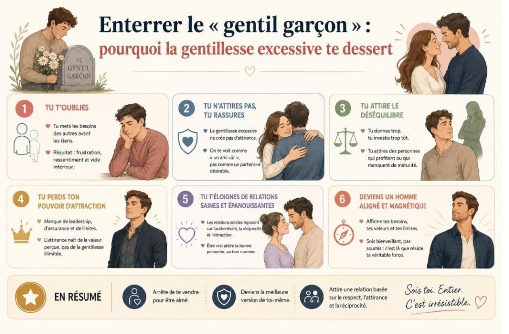 Enterrer le « gentil garçon » : pourquoi la gentillesse excessive te dessert