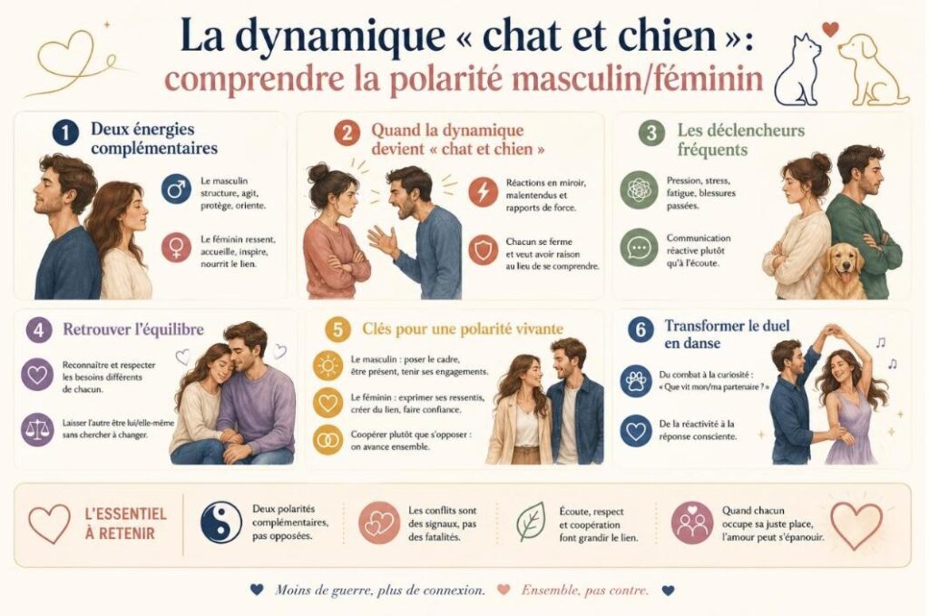 La dynamique « chat et chien » : comprendre la polarité masculin/féminin