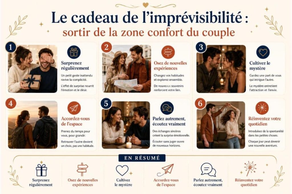 Le cadeau de l'imprévisibilité : sortir de la zone confort du couple