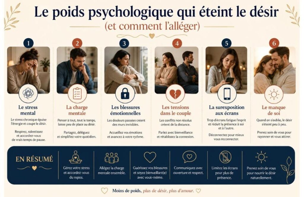 Le poids psychologique qui éteint le désir (et comment l'alléger)