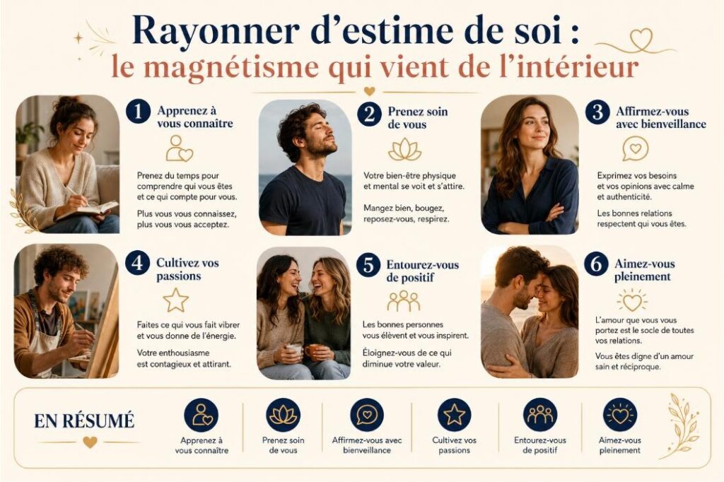 Rayonner d'estime de soi : le magnétisme qui vient de l'intérieur
