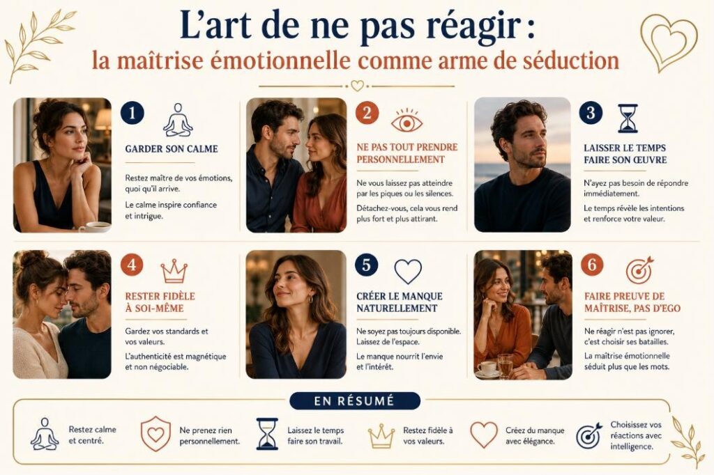 L'art de ne pas réagir : la maîtrise émotionnelle comme arme de séduction