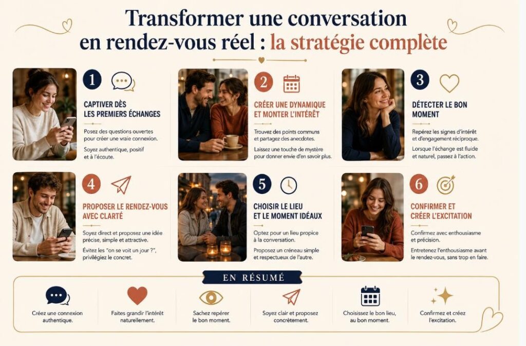 Transformer une conversation en rendez-vous réel : la stratégie complète