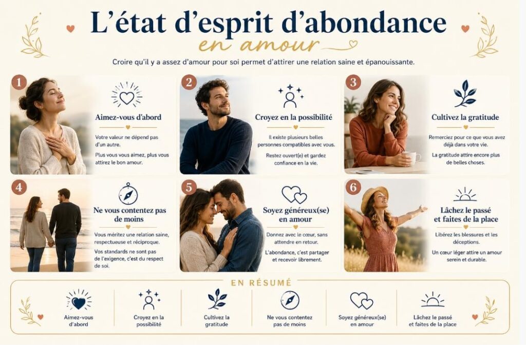 L'état d'esprit d'abondance en amour