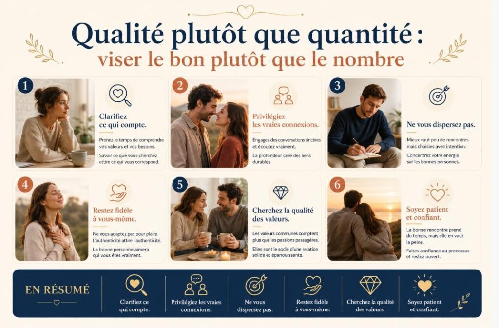 Qualité plutôt que quantité : viser le bon plutôt que le nombre