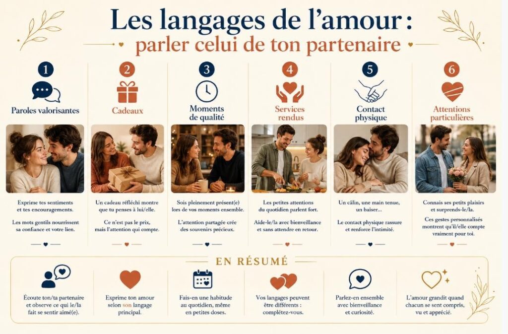 Les langages de l'amour : parler celui de ton partenaire