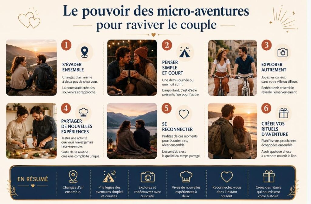 Le pouvoir des micro-aventures pour raviver le couple