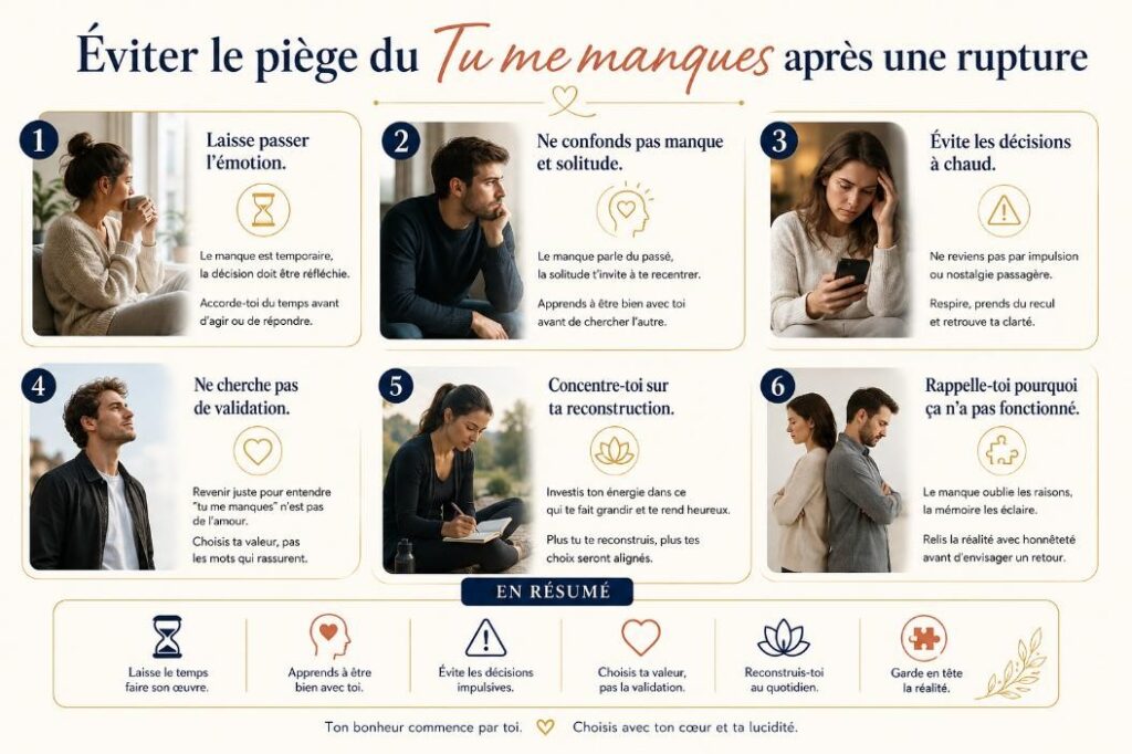 Éviter le piège du Tu me manques après une rupture