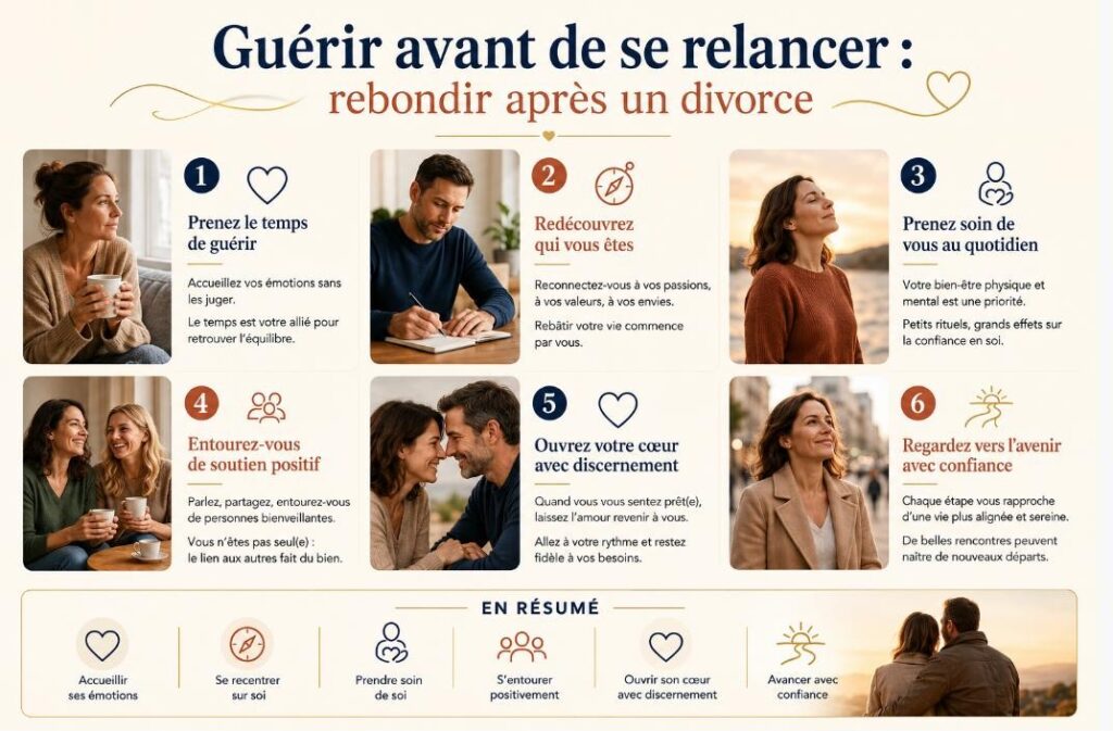 Guérir avant de se relancer : rebondir après un divorce